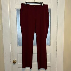 Chadwick’s Womens Burgundy Red wide Straight Leg Trouser Pants Size 16